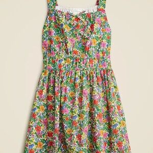 Crewcuts Floral Kids Dress - Green and Pink